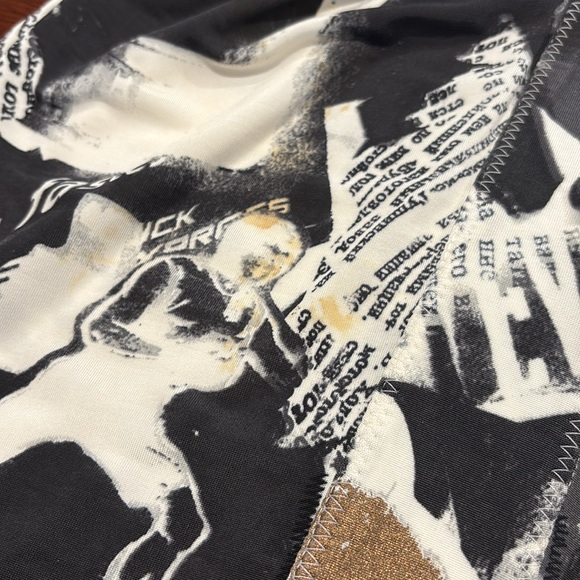 Galliano Gazette Vintage Graphic Print Dress - Picture 4 of 4